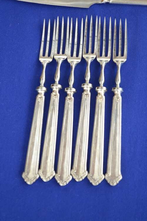 Vintage Elkington & Co Fruit Knifes and Forks