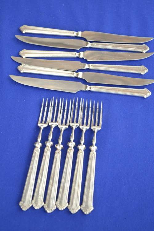 Vintage Elkington & Co Fruit Knifes and Forks