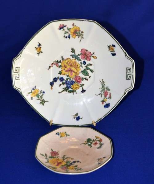 Antique Royal Doulton "Old  Trentham Sprays" Cake Plate