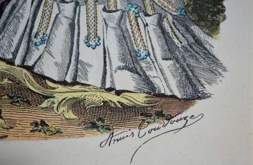 Victorian Era Print  -signed -GREAT FRAME