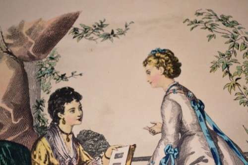 Victorian Era Print  -signed -GREAT FRAME