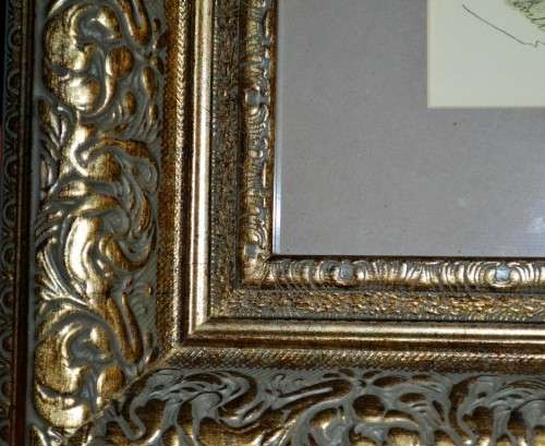 Victorian Era Print  -signed -GREAT FRAME