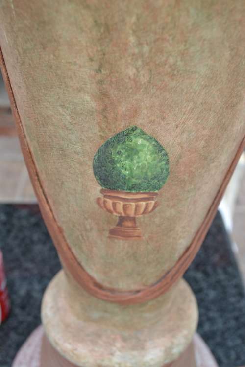 Two Large Vintage Lamps with Shades