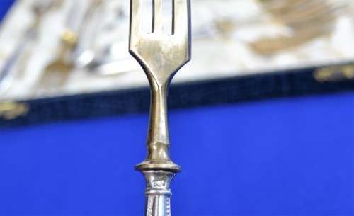 Silver German Cake/Pie forks - 14 Pieces