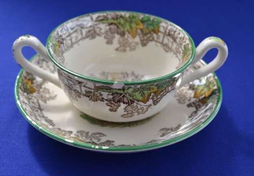 Copeland Spode "Spode's Byron" Soup Cup and Saucer