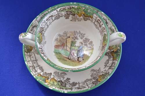 Copeland Spode "Spode's Byron" Soup Cup and Saucer