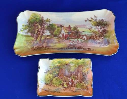 Royal Doulton Rustic England Sandwich Tray and Small Dish