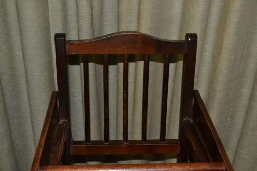 Antique  Victorian Oak High Chair / Activity Table