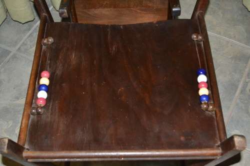 Antique  Victorian Oak High Chair / Activity Table