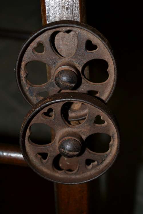 Antique  Victorian Oak High Chair / Activity Table