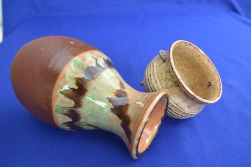 Studio Pottery Fegula Vase and small Ceramic Pot