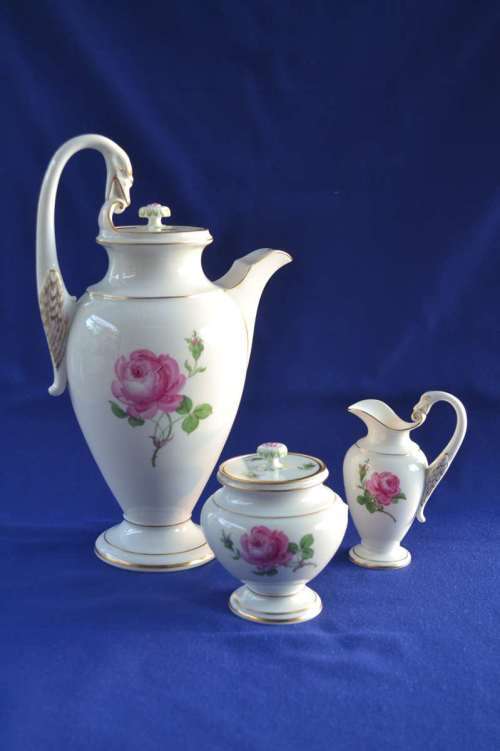 Meissen  "Rose" Three Piece Coffee Set  -REDUCED
