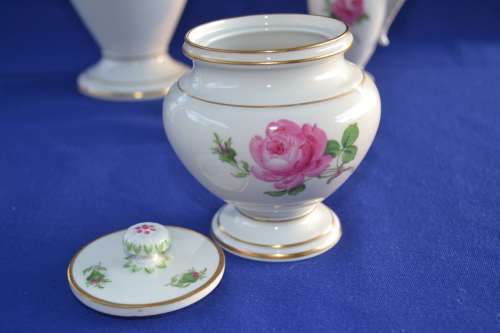 Meissen  "Rose" Three Piece Coffee Set  -REDUCED