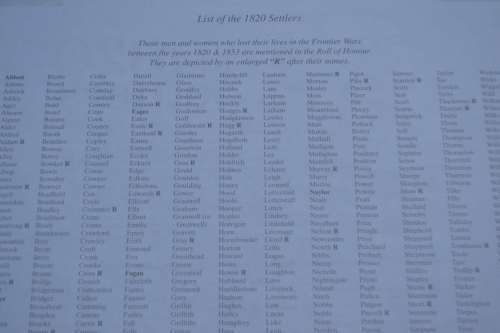 1820 Settlers Memorial Poster - Framed behind Glass