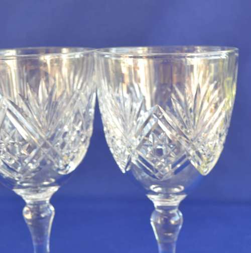 Webb Corbett Cut Crystal Wine and Sherry Glasses