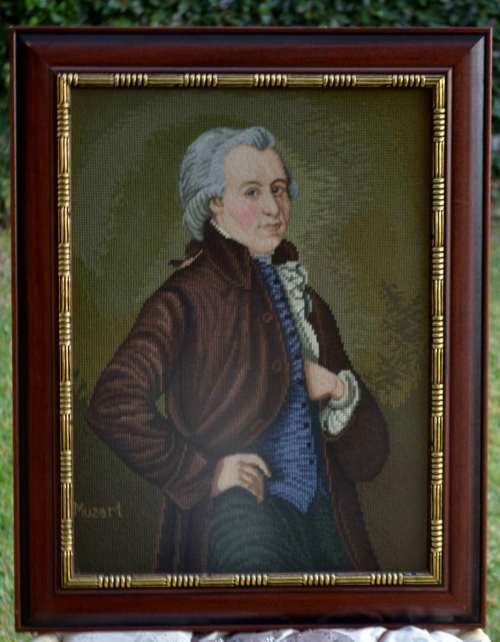 Vintage Tapestry - Wolfgang Amadeus Mozart - Framed