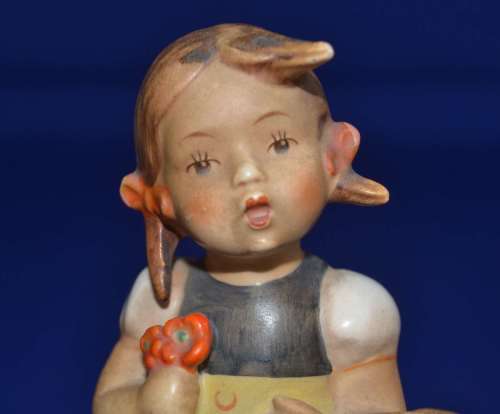 Hummel "Sister" Girl with Basket Figurine #98 - Vintage