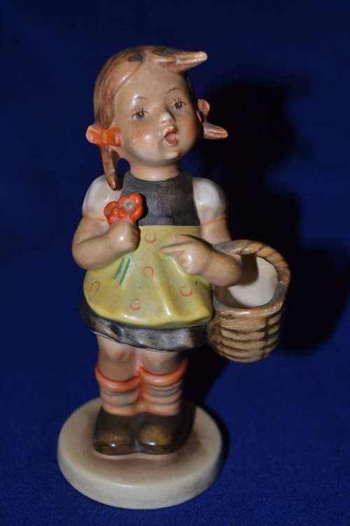 Hummel "Sister" Girl with Basket Figurine #98 - Vintage
