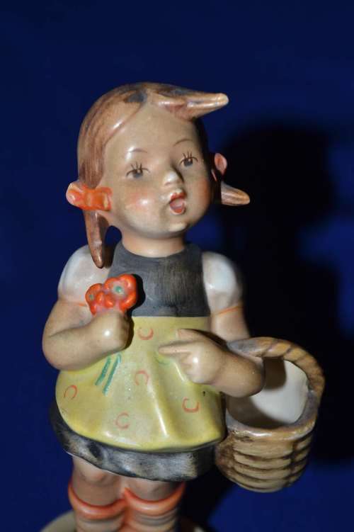 Hummel "Sister" Girl with Basket Figurine #98 - Vintage