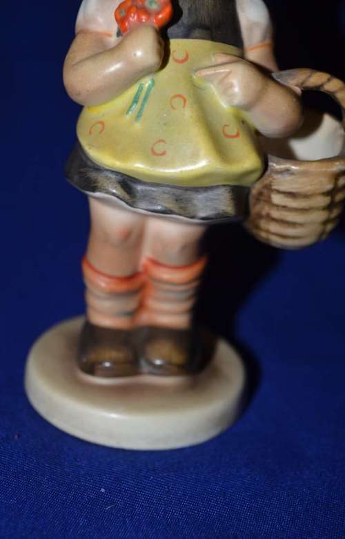 Hummel "Sister" Girl with Basket Figurine #98 - Vintage
