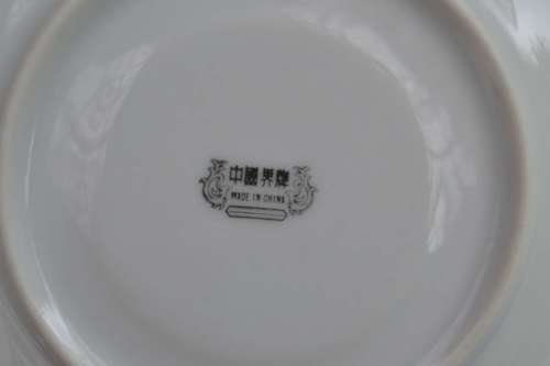 Three Pretty Tea Trios with Platinum Rim