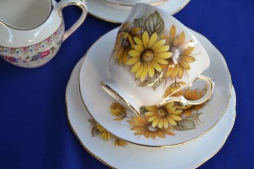 Assembled Tea Set - Queen Anne and Tuscan Fine Bone China - Various Patterns - 21 Pieces