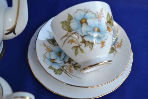 Assembled Tea Set - Queen Anne and Tuscan Fine Bone China - Various Patterns - 21 Pieces