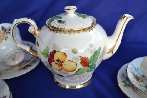 Assembled Tea Set - Queen Anne and Tuscan Fine Bone China - Various Patterns - 21 Pieces