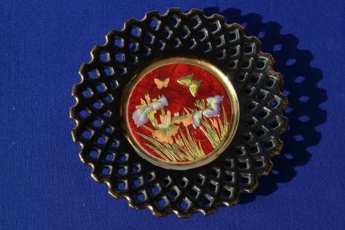 Art of Chokin Collectable Display Plate Japan - Small