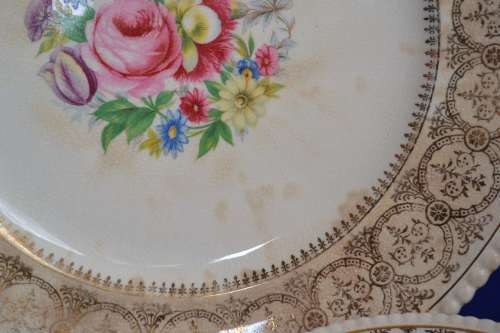 Simpsons (Potters) Ltd - Solian Ware Cake Plate and Three Side Plates