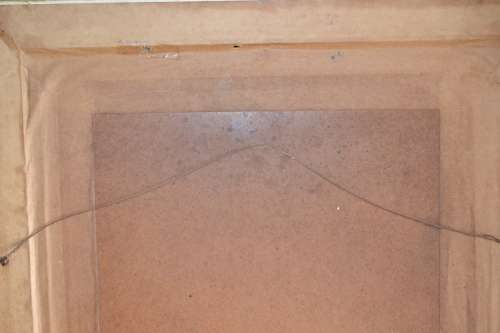 Vintage Tapestry with Ornate Wooden Frame - Behind Glass