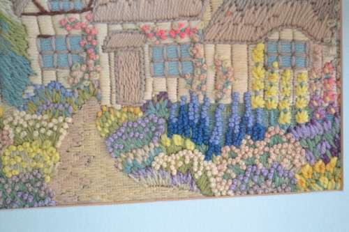 Embroidery - Vintage - Framed behind Glass