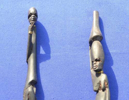 Vintage Carved Wooden Figures - Two sets