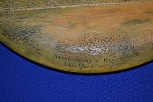 True Vintage WH Bossons Wall Plaque - Shakespear`s Birthplace - 1958