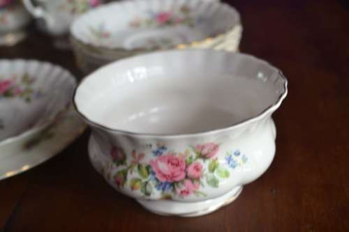 Royal Albert `Moss Rose` Tea Set - 21 Pieces