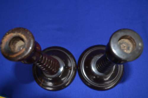 Pair of Vintage Wooden Candle Holders