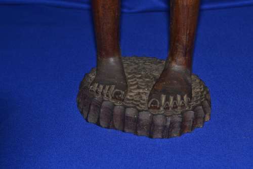 Large Wooden Carving - African Hunter