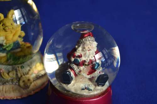 Set of Three Vintage Christmas Themed Snow Globes