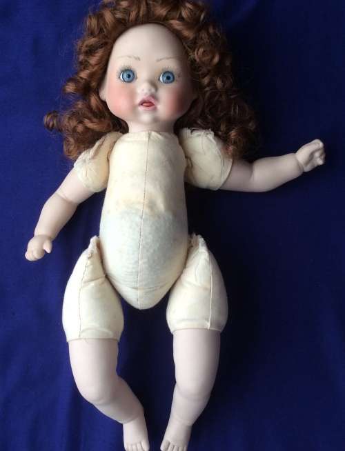 Vintage Porcelain Baby Doll - Little Girl