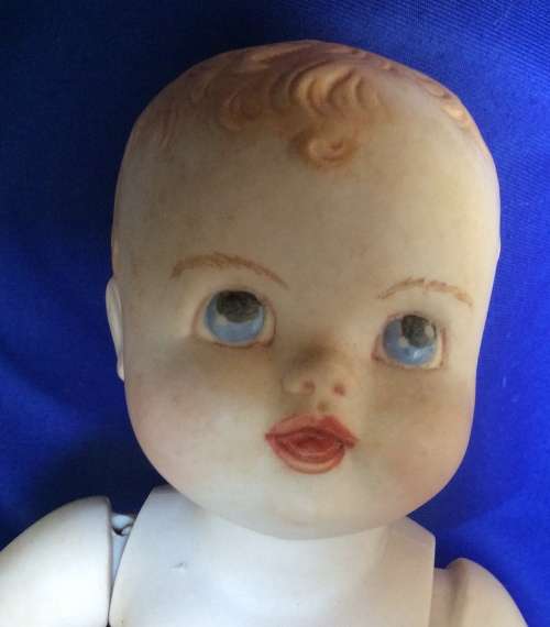 Vintage Bisque Porcelain  String Jointed Baby Dolls