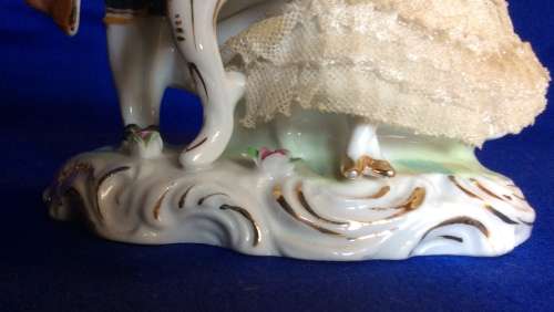 Two Dresden Style Porcelain Figural Groups