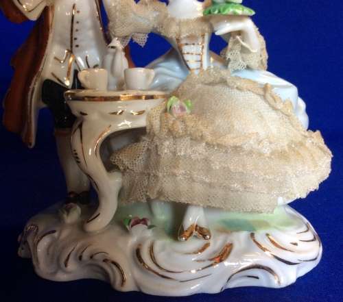 Two Dresden Style Porcelain Figural Groups