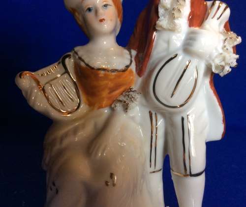 Two Dresden Style Porcelain Figural Groups