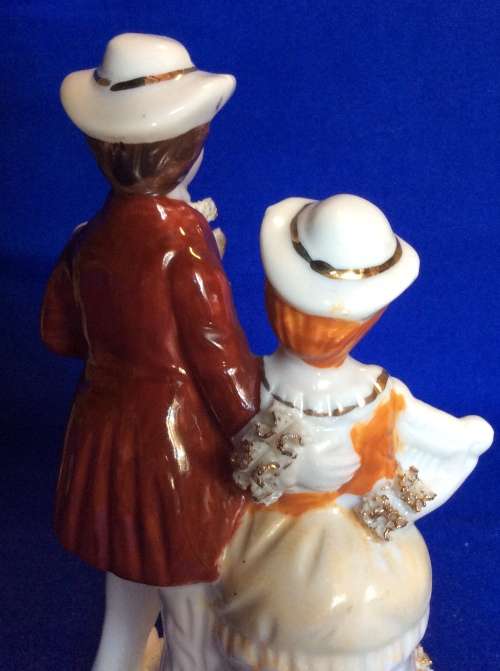 Two Dresden Style Porcelain Figural Groups