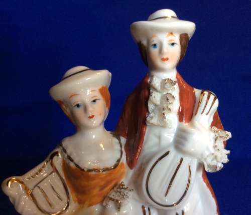 Two Dresden Style Porcelain Figural Groups