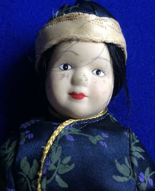 Original All Porcelain Dolls of the World Doll #37 Mongolia