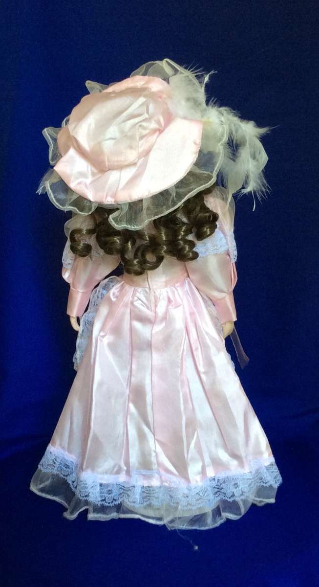 Porcelain Display Doll on Stand