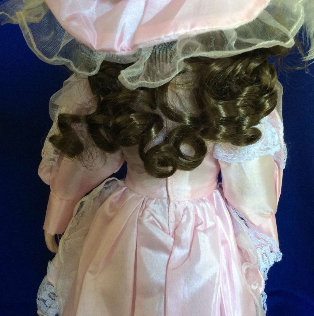 Porcelain Display Doll on Stand