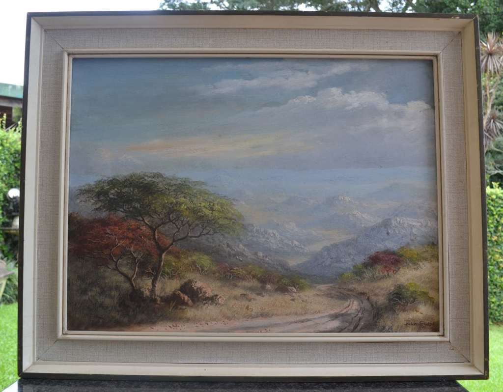 Oil on Board Landscape - Signed John Evans