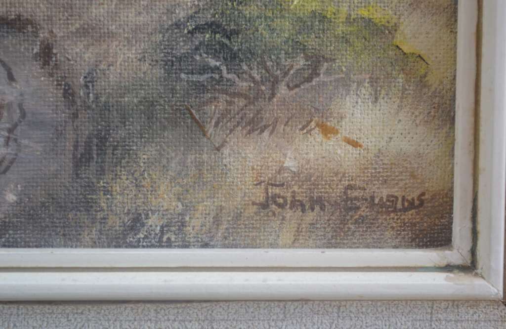 Oil on Board Landscape - Signed John Evans